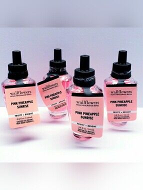 Bath & Body Works PINK PINEAPPLE SUNRISE Wallflowers Home Fragrance Refill(4pcs)